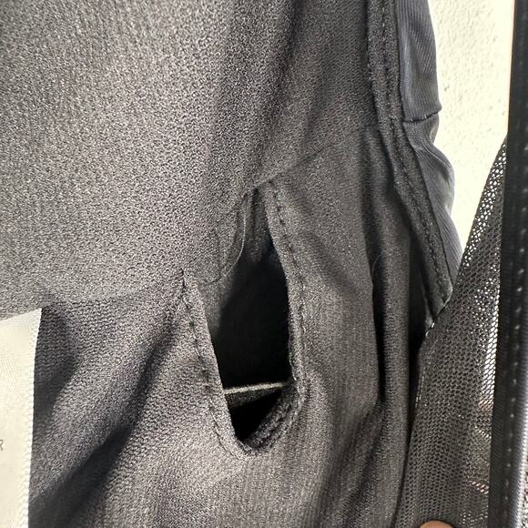 NWOT Black One Piece Floral Strappy Back Mesh Swimsuit - Picture 12 of 12